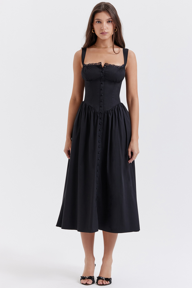 Tatiana Black Midi Sundress Tatiana Black Midi Sundress