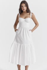 Elia White Broderie Anglaise Midi Dress | Dress In Beauty Elia White Broderie Anglaise Midi Dress | Dress In Beauty