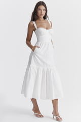 Elia White Broderie Anglaise Midi Dress | Dress In Beauty Elia White Broderie Anglaise Midi Dress | Dress In Beauty