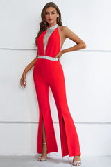 Cain High Neck Deep V Jumpsuit | Dress In Beauty Cain High Neck Deep V Jumpsuit | Dress In Beauty