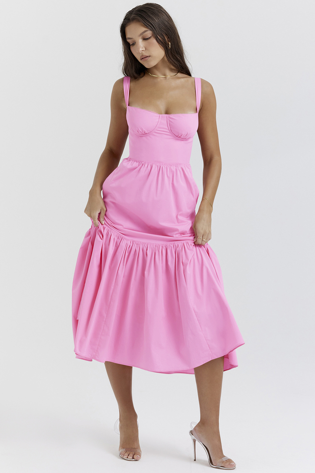Elia French Pink Midi Sundress | Dress In Beauty Elia French Pink Midi Sundress | Dress In Beauty