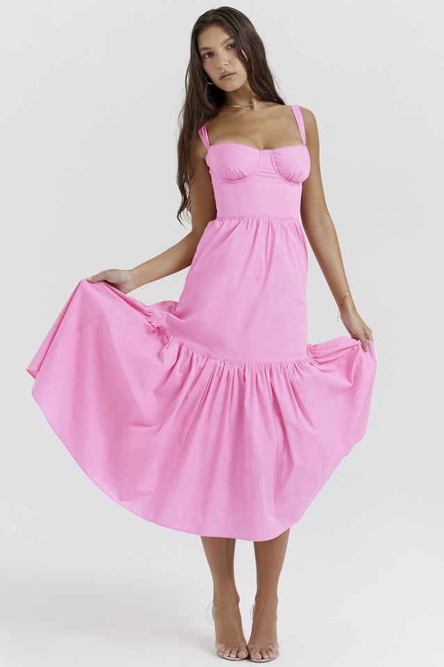 Elia French Pink Midi Sundress | Dress In Beauty Elia French Pink Midi Sundress | Dress In Beauty