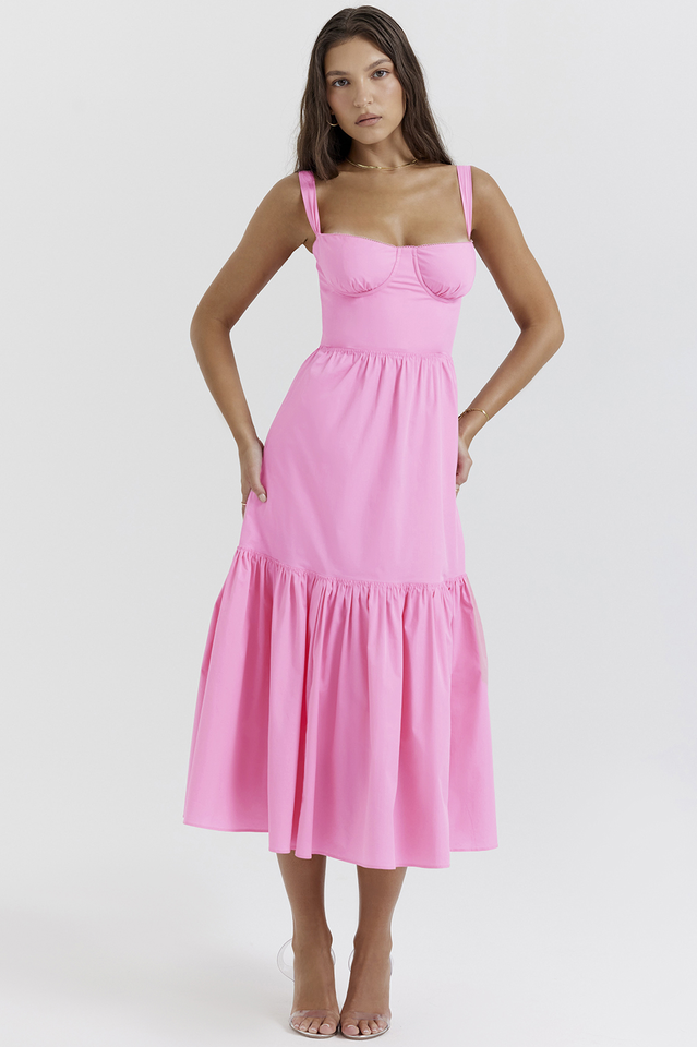 Elia French Pink Midi Sundress | Dress In Beauty Elia French Pink Midi Sundress | Dress In Beauty