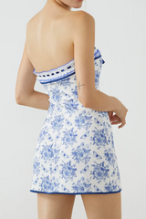 Butterfly Bouquet Floral Tube Short Dress | Dress In Beauty Butterfly Bouquet Floral Tube Short Dress | Dress In Beauty