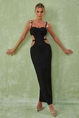 Strappy Metal Trim Cut Out Maxi Dress | Dress In Beauty Strappy Metal Trim Cut Out Maxi Dress | Dress In Beauty