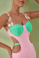 Strappy Metal Trim Cut Out Maxi Dress | Dress In Beauty Strappy Metal Trim Cut Out Maxi Dress | Dress In Beauty