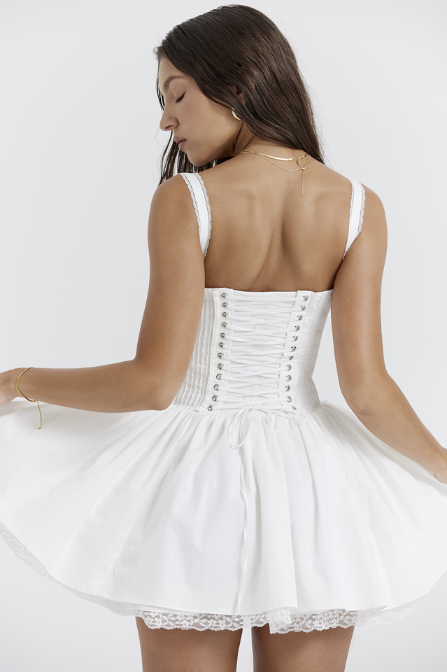 Pietra White Corset Mini Dress | Dress In Beauty Pietra White Corset Mini Dress | Dress In Beauty