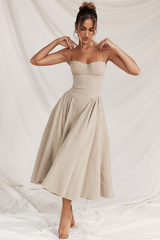 Samaria Taupe Corset Sun Dress | Dress In Beauty Samaria Taupe Corset Sun Dress | Dress In Beauty
