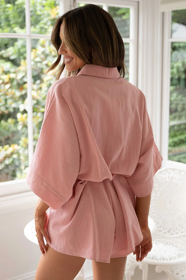 Loose Sleeve Tie Waist Romper | Dress In Beauty Loose Sleeve Tie Waist Romper | Dress In Beauty