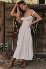 Carmen White Bustier Sundress | Dress In Beauty Carmen White Bustier Sundress | Dress In Beauty