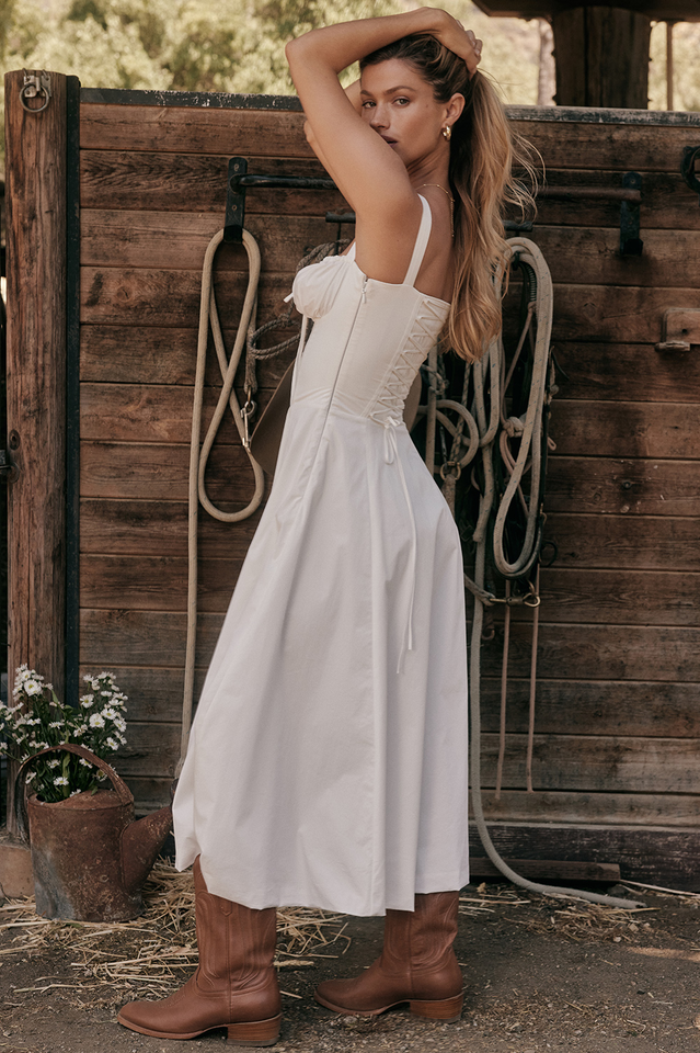 Carmen White Bustier Sundress | Dress In Beauty Carmen White Bustier Sundress | Dress In Beauty