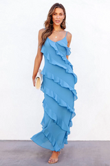 Ocean Waves Tiered Ruffle Maxi Dress | Dress In Beauty Ocean Waves Tiered Ruffle Maxi Dress | Dress In Beauty