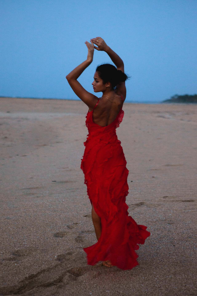 Ocean Waves Tiered Ruffle Maxi Dress | Dress In Beauty Ocean Waves Tiered Ruffle Maxi Dress | Dress In Beauty