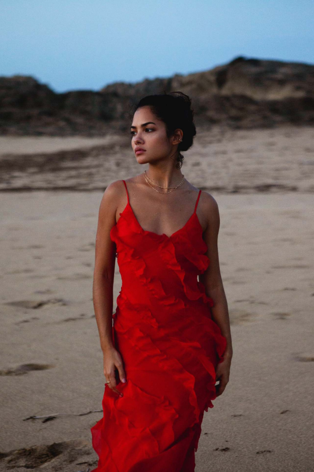 Ocean Waves Tiered Ruffle Maxi Dress | Dress In Beauty Ocean Waves Tiered Ruffle Maxi Dress | Dress In Beauty