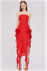 Irregular Tulle Bandeau Dress | Dress In Beauty Irregular Tulle Bandeau Dress | Dress In Beauty