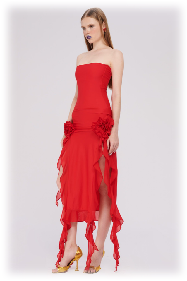 Irregular Tulle Bandeau Dress | Dress In Beauty Irregular Tulle Bandeau Dress | Dress In Beauty