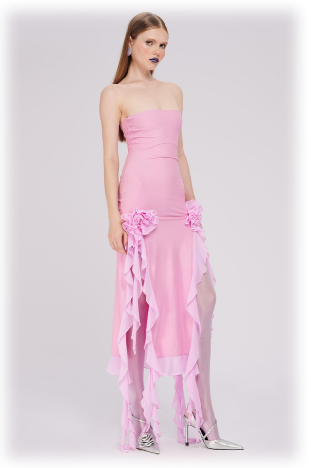 Irregular Tulle Bandeau Dress | Dress In Beauty Irregular Tulle Bandeau Dress | Dress In Beauty