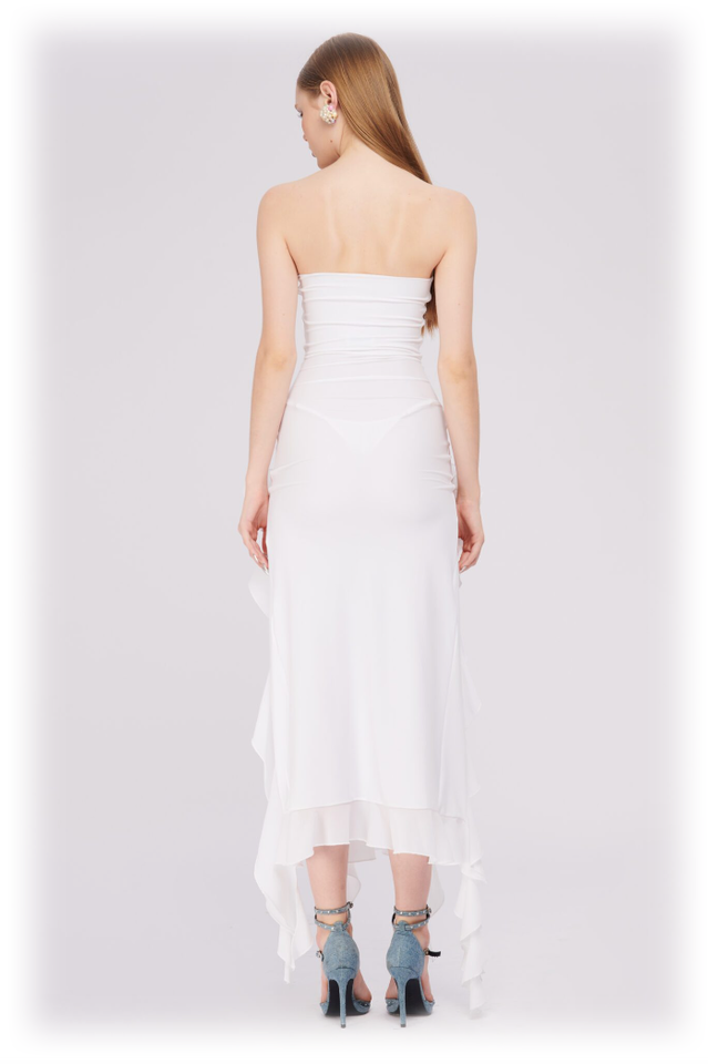 Irregular Tulle Bandeau Dress | Dress In Beauty Irregular Tulle Bandeau Dress | Dress In Beauty