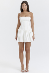 Marcy White Pleated Mini Dress | Dress In Beauty Marcy White Pleated Mini Dress | Dress In Beauty