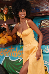 Carmen Tangerine Bustier Sundress | Dress In Beauty Carmen Tangerine Bustier Sundress | Dress In Beauty