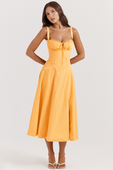 Carmen Tangerine Bustier Sundress | Dress In Beauty Carmen Tangerine Bustier Sundress | Dress In Beauty