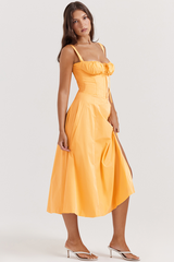 Carmen Tangerine Bustier Sundress | Dress In Beauty Carmen Tangerine Bustier Sundress | Dress In Beauty