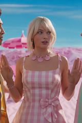 Barbie Movie Margot Pink Plaid Check Dress | Dress In Beauty Barbie Movie Margot Pink Plaid Check Dress | Dress In Beauty