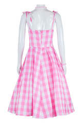 Barbie Movie Margot Pink Plaid Check Dress | Dress In Beauty Barbie Movie Margot Pink Plaid Check Dress | Dress In Beauty