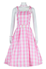 Barbie Movie Margot Pink Plaid Check Dress | Dress In Beauty Barbie Movie Margot Pink Plaid Check Dress | Dress In Beauty
