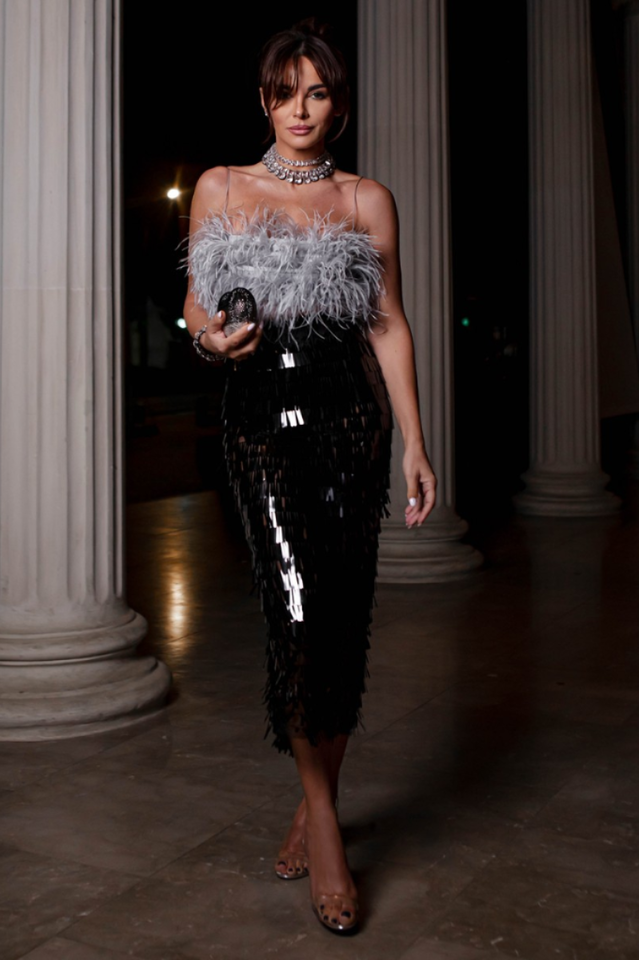 Aleyna Feather Top + Sequin Skirt Set | Dress In Beauty Aleyna Feather Top + Sequin Skirt Set | Dress In Beauty