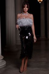 Aleyna Feather Top + Sequin Skirt Set | Dress In Beauty Aleyna Feather Top + Sequin Skirt Set | Dress In Beauty