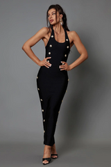 Sadie Button Embellished Bandage Dress | Dress In Beauty Sadie Button Embellished Bandage Dress | Dress In Beauty