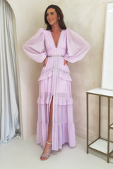 Lorie Long Sleeve Ruffle Gown | Dress In Beauty Lorie Long Sleeve Ruffle Gown | Dress In Beauty