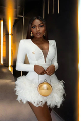 Aina Feather Bandage Dress | Dress In Beauty Aina Feather Bandage Dress | Dress In Beauty