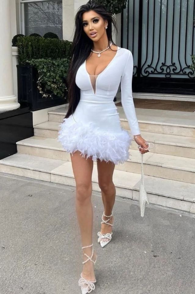 Aina Feather Bandage Dress | Dress In Beauty Aina Feather Bandage Dress | Dress In Beauty