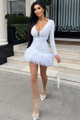 Aina Feather Bandage Dress | Dress In Beauty Aina Feather Bandage Dress | Dress In Beauty