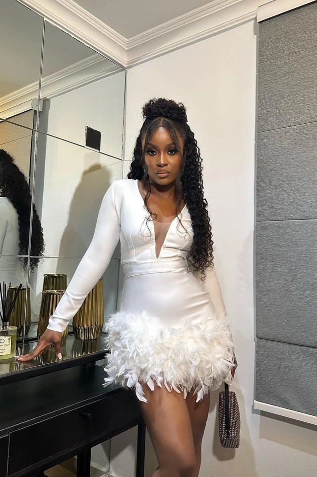 Aina Feather Bandage Dress | Dress In Beauty Aina Feather Bandage Dress | Dress In Beauty