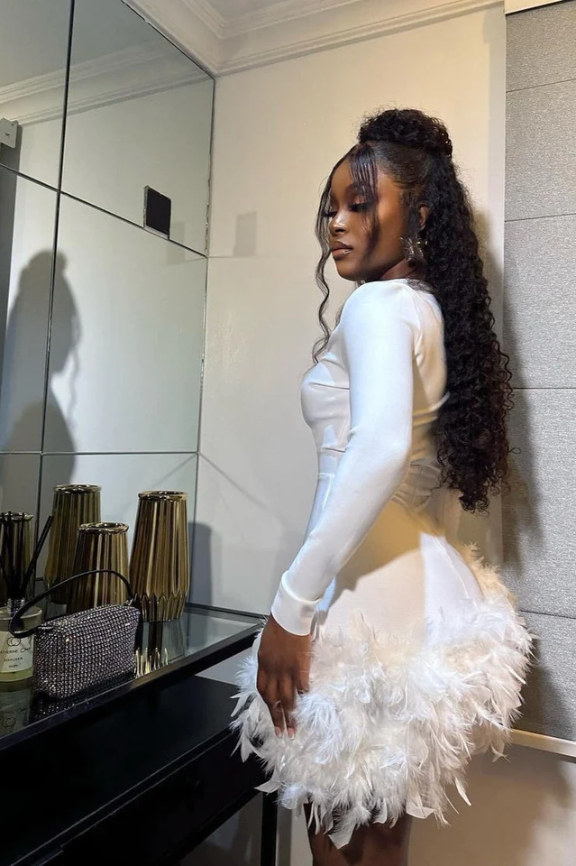 Aina Feather Bandage Dress | Dress In Beauty Aina Feather Bandage Dress | Dress In Beauty