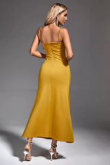 Leighton Yellow Feather Maxi Dress | Dress In Beauty Leighton Yellow Feather Maxi Dress | Dress In Beauty