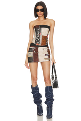 Daytona Vegan Leather Top + Skirt Set | Dress In Beauty Daytona Vegan Leather Top + Skirt Set | Dress In Beauty