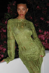 Moss Green Metallic Umbra Dress | Dress In Beauty Moss Green Metallic Umbra Dress | Dress In Beauty