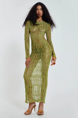 Moss Green Metallic Umbra Dress | Dress In Beauty Moss Green Metallic Umbra Dress | Dress In Beauty