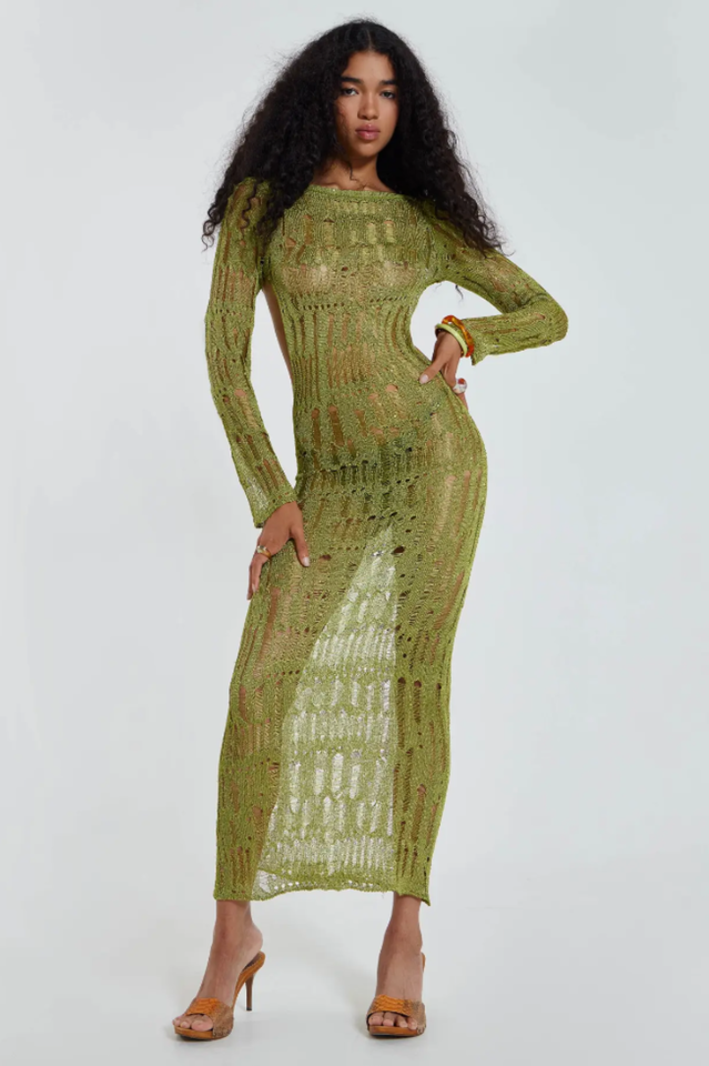 Moss Green Metallic Umbra Dress | Dress In Beauty Moss Green Metallic Umbra Dress | Dress In Beauty