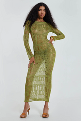 Moss Green Metallic Umbra Dress | Dress In Beauty Moss Green Metallic Umbra Dress | Dress In Beauty