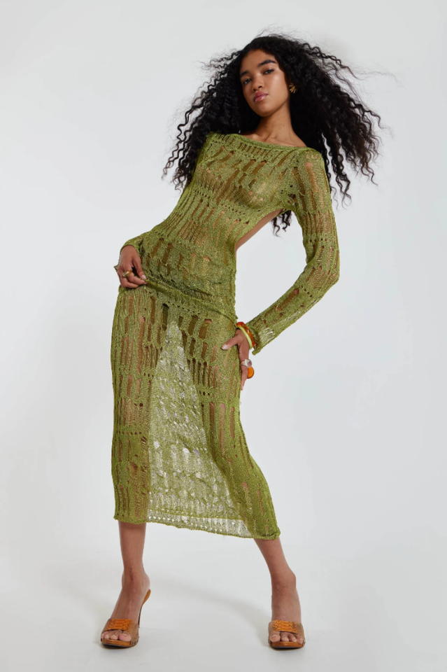 Moss Green Metallic Umbra Dress | Dress In Beauty Moss Green Metallic Umbra Dress | Dress In Beauty