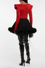 Floral Appliquéd Ruched Crop Top | Dress In Beauty Floral Appliquéd Ruched Crop Top | Dress In Beauty