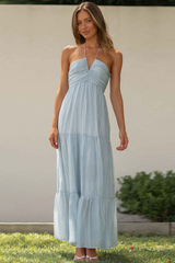 V-Neck Lace Up Beach Dress | Dress In Beauty V-Neck Lace Up Beach Dress | Dress In Beauty