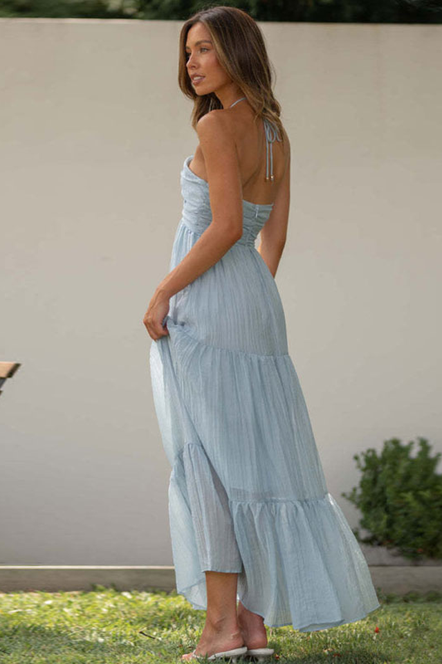 V-Neck Lace Up Beach Dress | Dress In Beauty V-Neck Lace Up Beach Dress | Dress In Beauty