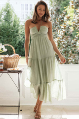 V-Neck Lace Up Beach Dress | Dress In Beauty V-Neck Lace Up Beach Dress | Dress In Beauty