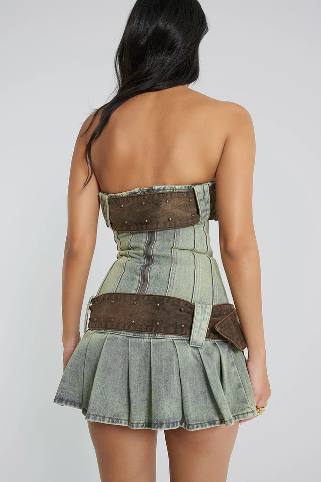 Chelsea Denim Kilt Mini Dress | Dress In Beauty Chelsea Denim Kilt Mini Dress | Dress In Beauty